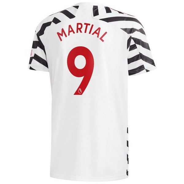 Camiseta Manchester United NO.9 Martial 3ª 2020-2021 Blanco